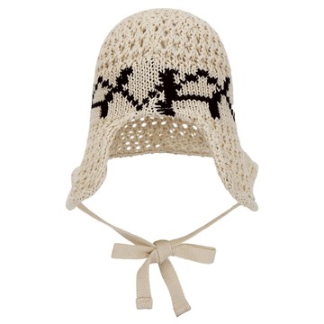 Varzar 數位標誌鏤空軟帽  淺褐色  周長56~60cm