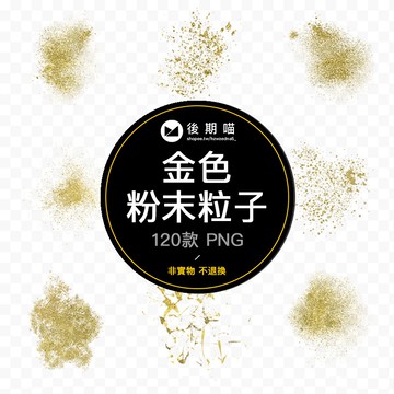 質感金色金粉末粒子玫瑰金銀色磨砂顆粒PNG透明免扣設計素材G010