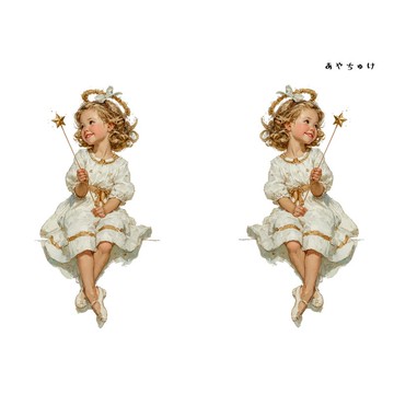 【11月新作2】08-108-0084 人物貼紙 聖誕復古風