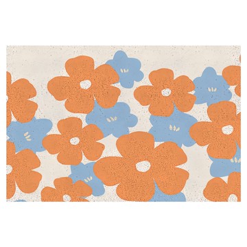 半島良品 可裁剪刮泥防滑絲圈地墊  太陽花  1個  75 x 45cm