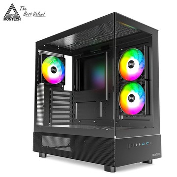 【MONTECH 君主】XR 全景玻璃透側機殼 黑色
