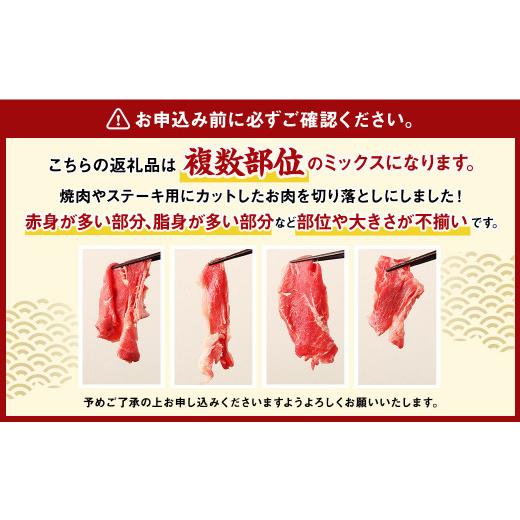 ふるさと納税 大分県 九重町 切り落とし 1.2kg (600g×2) 焼肉 ステーキ 霜降り