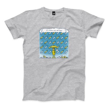 傾盆貓狗大雨 - 深麻灰 - 中性版T恤