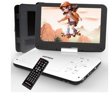 AESTIQUO 攜帶式DVD 播放 10.5英吋 ‎PD101 附車用支架 5小時連續播放 無區域 支援CPRM恢復功能 270度旋轉 日本代購