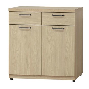 文創集 羅瑪2.7尺二門二抽低餐櫃-80x40x83-cm免組