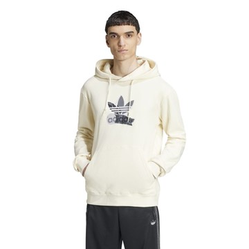 adidas 愛迪達 長袖上衣 男 帽T 三葉草 TS FASHION 1 HD 米白 IX6784 (S2847)