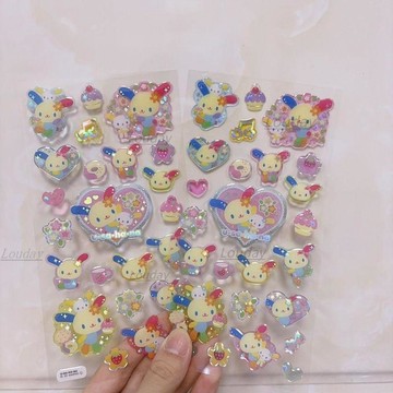 🐏熱門新品🐏花小兔周邊 日本爆款  花小兔吊飾 日本收藏 花小兔果凍滴膠貼紙  可愛兔兔
