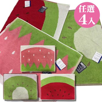 任選4入組-(60cm*45cm)水果圖案止滑純棉吸水地墊 地毯 純棉地墊 方形地墊 地墊 吸水地墊 棉地墊 水果地墊 墊子 腳踏墊