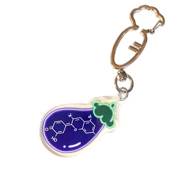 結構式鑰匙圈 茄子・花青素