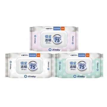 US優生75%酒精濕巾超厚型/40抽/附蓋/包