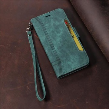 純色卡包適用iPhone16/15/14/13/12/11promax蘋果XR翻蓋手機殼678plus皮