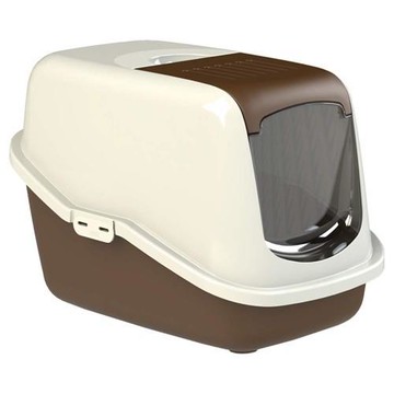 PeeWee必威 屋型雙層貓便盆-象牙棕