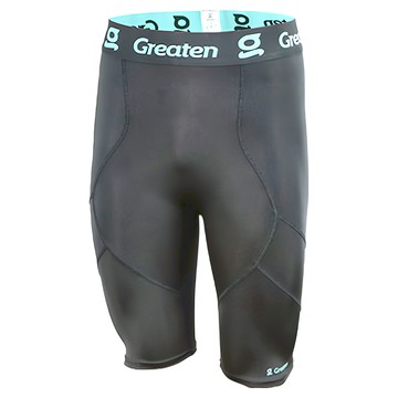 Greaten 極騰機能壓縮五分褲 快乾舒適 親膚透氣 穩定肌群  XL  黑