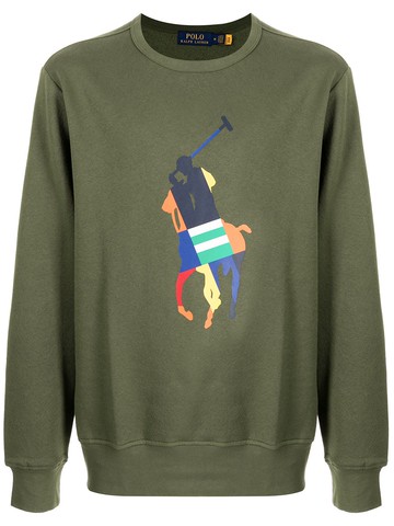 Polo Ralph Lauren - logo-print cotton sweater - men - Cotton - XXL - Green