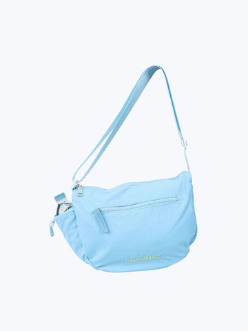 RFID Blocking Half Moon Cotton Crossbody Bag [Blue]