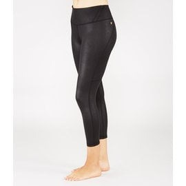 Corset Crop Black Sheen 八分練習褲 黑色