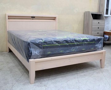 歐風別館比特五尺雙人洗白色實木床架另有胡桃色~基隆至台中免運費