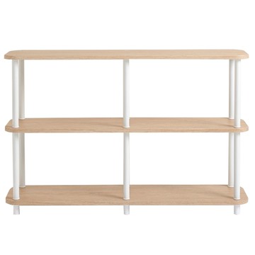 MAISON DE COMME MA 貝斯托客廳層架  木紋白  1200 x 300 x 785 mm  3層