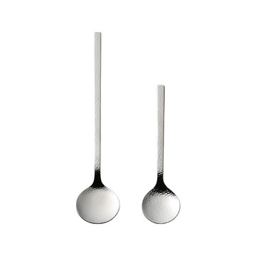 日本【SALUS 佐藤金屬】Nagomi和風鎚目紋 寬面料理匙