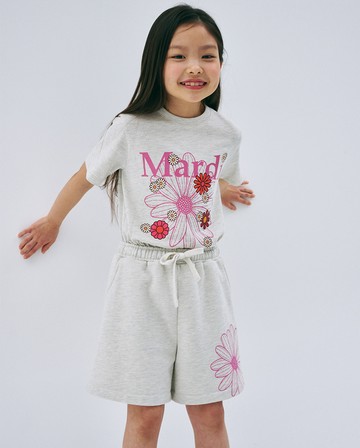 MARDI MERCREDI 童裝 印花短TEE 燕麥色 經典小雛菊 繽紛粉花 純棉 KIDS TSHIRT FLOWERMARDI BLOSSOM