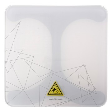 MEDISANA 純 白色幾何玻璃體重計