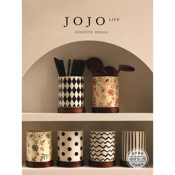 JOJO'S L. PD.雜貨先生.輕奢筷筒陶瓷瀝水置物架筷子收納盒| 趨時