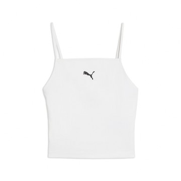 [ACS] Puma 短版背心 Wardrobe Essentials 羅紋細肩 白 合身 629771-02