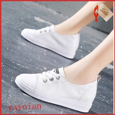 スニーカー レディース 白 インヒール 厚底 靴 春 シューズ レザー 疲れない 通勤 通販 Lineポイント最大get Lineショッピング