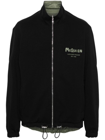 Alexander McQueen - Graffiti reversible bomber jacket - men - Cotton - XL - Green