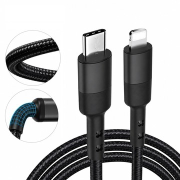 【PD27W高速快充】適用 iPhone 14以下 Type C to Lightning 編織尼龍耐彎折 充電線