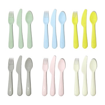 環保餐具組 【KALAS】2組-6套裝18件 環保彩色餐具組