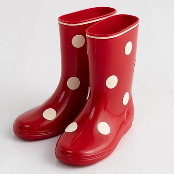 3525501 POMPKINS 圓點圖案雨靴 紅色/海軍藍 2色 14/15/16/17/18/19cm 6種尺寸 日本製造