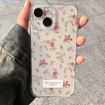 玫粉玫瑰花適用蘋果17promax新款手機殼iPhone17少女16簡約pro