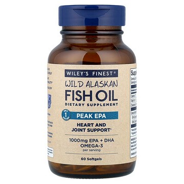 Wiley's Finest, 野生阿拉斯加魚油，Peak EPA，1000 毫克，60 粒魚軟凝膠
