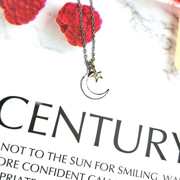 DoriAN 星月幻空925純銀18K金項鍊 附純銀保證卡精美禮物包裝