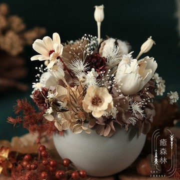 🚚快速出貨【癒森林】獅子座生日🎂金藏紅葉狩森林香氛擴香花禮+5ml香氛油（收禮人自選花型／生日禮物／質感送禮／療癒系禮物／送禮推薦）
