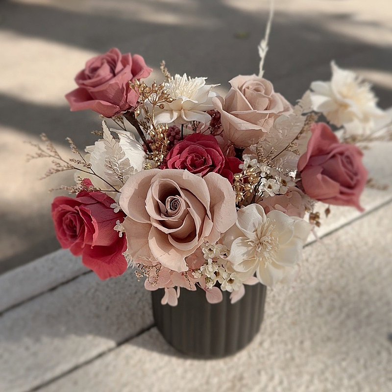 悟花歲月 | 永生玫瑰盆花 典雅情人 情人節禮物