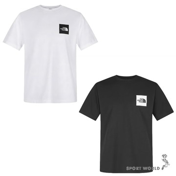The North Face 北面 短袖上衣 男裝 發泡印花 白/黑【運動世界】NF0A8GVZFN4/NF0A8GVZJK3
