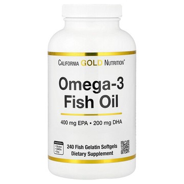 California Gold Nutrition, Omega-3 魚油，Vivomega 甘油三酯，1,000 毫克，240 粒魚軟凝膠