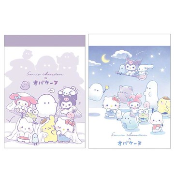 小禮堂 Sanrio 三麗鷗 x 小幽靈 聯名 迷你方形便條本 70枚入 (大集合)