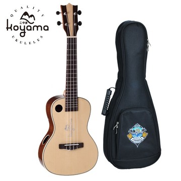 【恩心樂器批發】 Koyama KYM-C200 C200 側肩音孔系列 23吋烏克麗麗 雲杉單板玫瑰木側背 獨特雙音孔