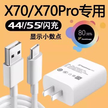 適用vivox70充電器44閃充VIVOX70Pro手機充電頭原裝x70pro+超級閃充55瓦vivo快充X70Pro十s12s10e