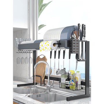 廚房水槽置物架臺面瀝水架水池上放碗碟架收納架多功能濾水洗碗架