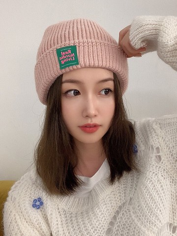 貼布針織毛線帽子女韓版潮百搭韓國秋冬季ins學生冷帽男冬天日系