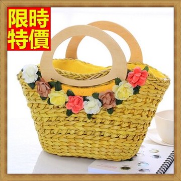 藤編包 手提包-草編包簡單優雅活潑可愛編織女包包5色68h18【獨家進口】【米蘭精品】