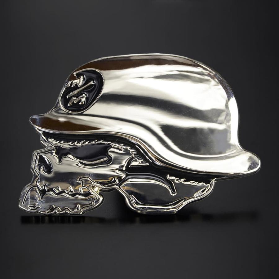 DIESEL ディーゼル レザーベルト 髑髏 ドクロ バックル ブラック