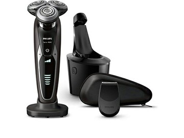 PHILIPS【日本代購】飛利浦 電動刮鬍刀 9000系列 迴轉式 智能清潔S9551/26