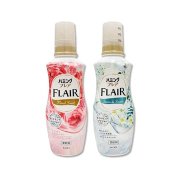 KAO 日本FLAIR衣物防褶皺除臭蓬鬆親膚香氛柔軟精520ml/瓶(花果甜香/茉莉皂香/溫和花香/馥郁花香_4款可選)