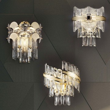 輕奢風水晶造型壁燈 F08-06-73141、73142