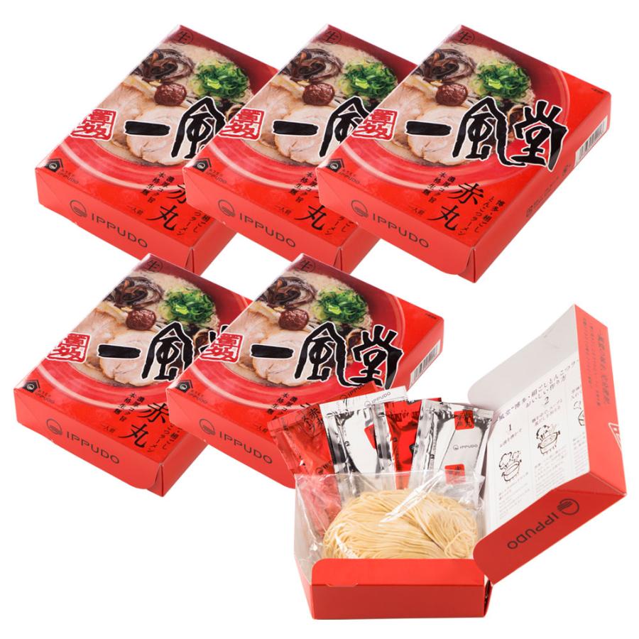 一風堂赤丸箱1食×6箱 1食184g 麺100g、スープ50g、基だし22g、辛味噌7g、香油5g × 6箱